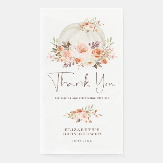 秋カボチャ赤ちゃんシャワー赤面アプリコットフローラ (正面)