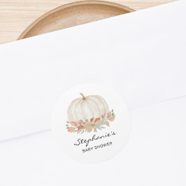 秋カボチャ赤ちゃんシャワー ラウンドシール