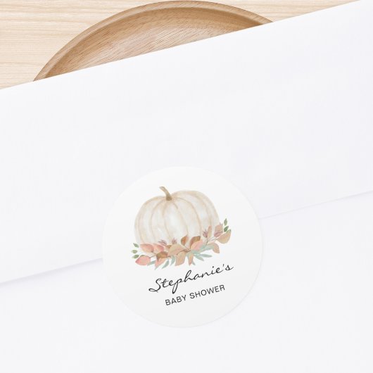 秋カボチャ赤ちゃんシャワー ラウンドシール
