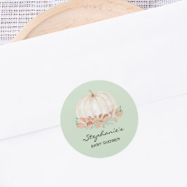 秋カボチャ赤ちゃんシャワー ラウンドシール