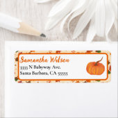 秋カボチャ赤ちゃんシャワー ラベル (インサイチュ)