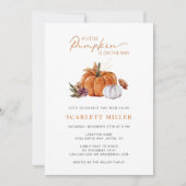 秋カボチャ赤ちゃんシャワー 招待状 (正面)