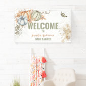 秋カボチャ赤ちゃんシャワー 横断幕 (インサイチュ)