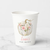 秋カボチャ赤ちゃんシャワー 紙コップ (裏面)