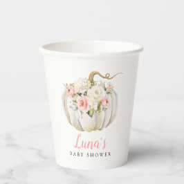 秋カボチャ赤ちゃんシャワー 紙コップ