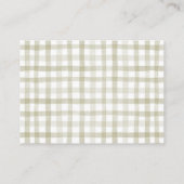 秋カボチャ赤ちゃん服おむつラッフルチケット エンクロージャーカード (裏面)