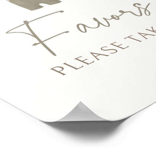 秋カボチャ赤ちゃん服ベビシャワーウィズサイン ポスター (角)