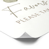 秋カボチャ赤ちゃん服ベビシャワーウィズサイン ポスター (角)