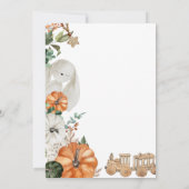 秋カボチャ赤ちゃん服ベビーシャワー 招待状 (裏面)