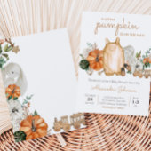 秋カボチャ赤ちゃん服ベビーシャワー 招待状