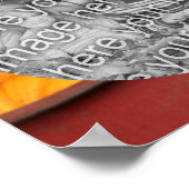 秋カボチャ赤ワゴンあなたの写真を追加 ポスター (角)