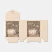 秋カボチャ金ゴールドホワイトカントリー素朴ズ結婚 フェイバーボックス (折り畳みなし)