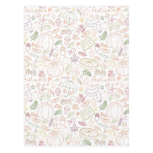 秋カボチャ離れ、&ウォームビーブ テーブルクロス (正面)