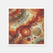 秋カボチャ香辛料アルコールインクデカップージ紙 スタンダードカクテルナプキン (正面)