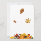 秋カボチャ駆動バイベビーシャワー招待状 招待状 (裏面)