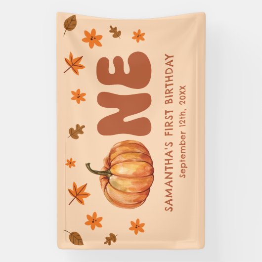 秋カボチャ1歳 横断幕 (縦)