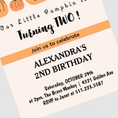 秋カボチャ2ハロウィーン2回目の誕生日を変える 招待状