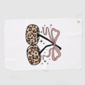 秋カボチャ、かぼちゃのさくらんぼ、ヒョウかぼちゃのP ゴルフタオル (横)