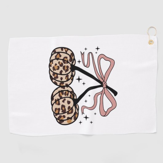 秋カボチャ、かぼちゃのさくらんぼ、ヒョウかぼちゃのP ゴルフタオル (横)