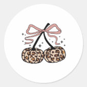 秋カボチャ、かぼちゃのさくらんぼ、ヒョウかぼちゃのP ラウンドシール (正面)