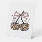 秋カボチャ、かぼちゃのさくらんぼ、ヒョウかぼちゃのP 台座サイン (正面)