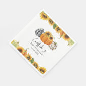 秋カボチャ&ひまわりベビー散水 スタンダードランチョンナプキン (角)