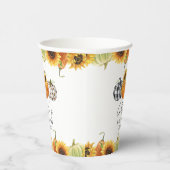 秋カボチャ&ひまわり赤ちゃんシャワー紙カップ 紙コップ (右)