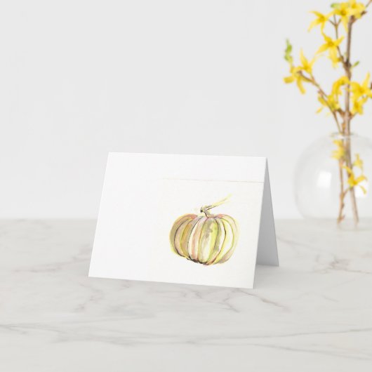 秋カボチャ カード (黄色い花)