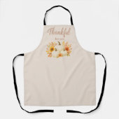 秋カボチャ&サンフラワーズ | 感謝祭エレガント エプロン (正面)