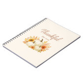 秋カボチャ&サンフラワーズ | 感謝祭エレガント ノートブック (左側)