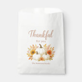 秋カボチャ&サンフラワーズ | 感謝祭エレガント フェイバーバッグ (正面)