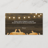 秋カボチャ&ストリングライトオムツ素朴ラフ エンクロージャーカード (裏面)