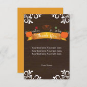 秋カボチャ&ダークウッドサンキューカード サンキューカード (正面/裏面)