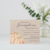 秋カボチャ |ツインベビーシャワー招待状 (スタンド正面)