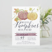 秋カボチャ|双生児のベビーシャワー 招待状 (スタンド正面)