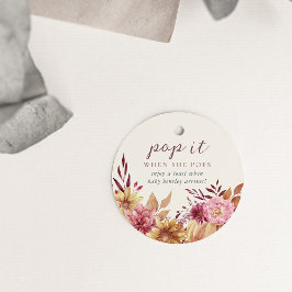 秋カボチャ&秋ワイルドフラワーベビーシャワー フェイバータグ