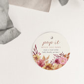 秋カボチャ&秋ワイルドフラワーベビーシャワー フェイバータグ