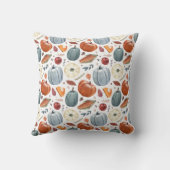 秋カボチャ&紅葉パターン クッション (裏面)