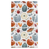 秋カボチャ&紅葉パターン スモールペーパーバッグ (裏面)