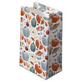 秋カボチャ&紅葉パターン スモールペーパーバッグ (裏面アングル)