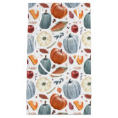 秋カボチャ&紅葉パターン スモールペーパーバッグ (正面)