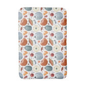 秋カボチャ&紅葉パターン バスマット (正面縦)