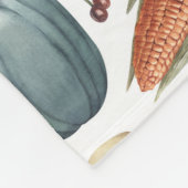 秋カボチャ&紅葉パターン フリースブランケット (角)