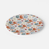 秋カボチャ&紅葉パターン ペーパープレート (アングル)