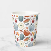 秋カボチャ&紅葉パターン 紙コップ (左)