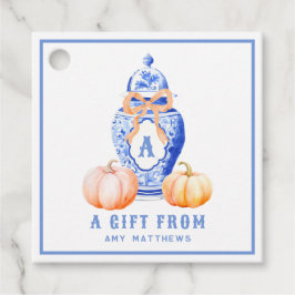 秋カボチャ | Ginger パーソナライズされた Jar フェイバータグ