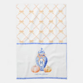 秋カボチャ | Ginger Jarモノグラム キッチンタオル (縦)