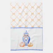 秋カボチャ | Ginger Jarモノグラム キッチンタオル (縦)