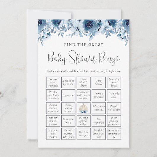 秋カボチャBingo推測誰が赤ちゃんシャワーゲーム 招待状 (正面)