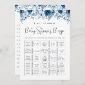 秋カボチャBingo推測誰が赤ちゃんシャワーゲーム 招待状 (正面/裏面)